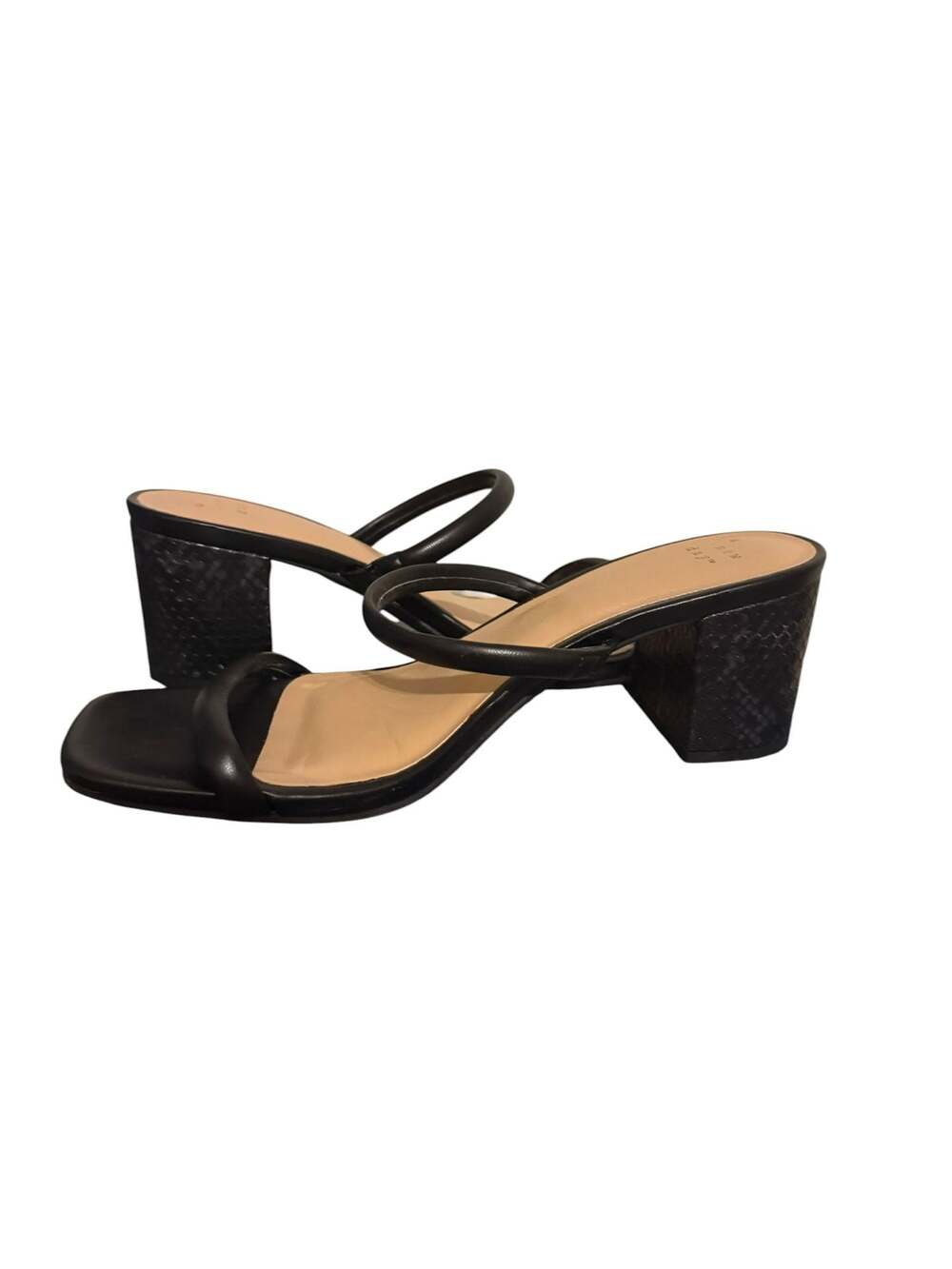 Aβ New Day Women's Strappy Square Toe Block Heel Sandals